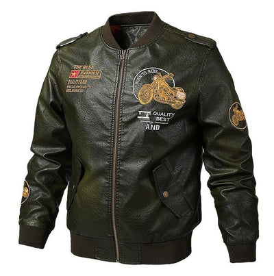 Men's Leather Jackets and Coats Male Motorcycle Leather Jacket Casual Slim Brand Clothing V-Neck Collar Coats