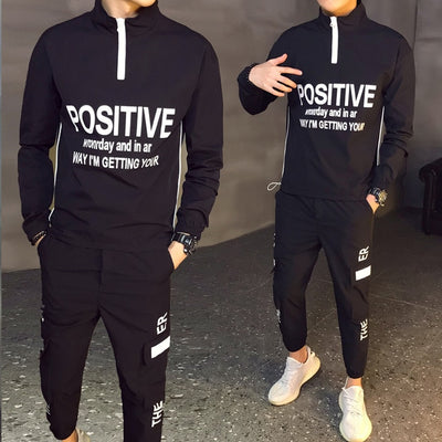 Men Causal Splicing Contrast Sets Camo Jacket+Pants 2Pc Tracksuit Sportwear Hoodies Sweatshirt &Pant Suit Trainingspak Heren