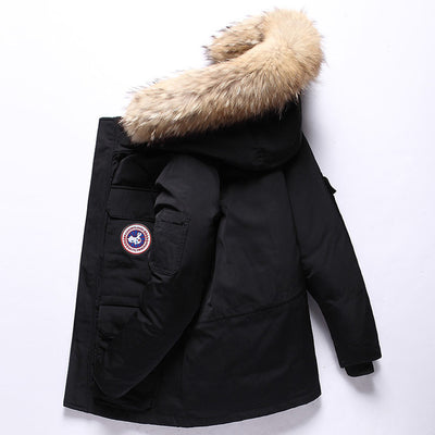 Winter Feather Men's down Jacket Short Canada down Jacket Outdoor Workwear  Thick Warm Men's Winter Jacket