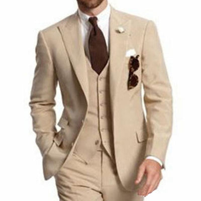 Wedding suit 3 pics  formal costume homme mens dresses tailored models terno masculino marraige suits for men silim traje hombre