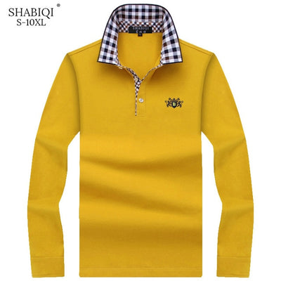 Autumn and winter Brand  New  Polo Shirt Men's Fashion Men's Polo Shirt Long Sleeve Casual Shirts Plus Size Men's S-10XL shirts