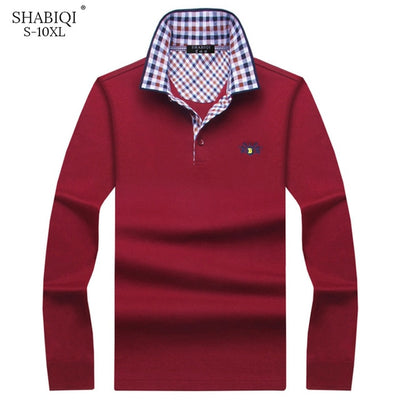 Autumn and winter Brand  New  Polo Shirt Men's Fashion Men's Polo Shirt Long Sleeve Casual Shirts Plus Size Men's S-10XL shirts