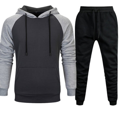 Men's Sets Hoodies+Pants Autumn Winter Hooded Sweatshirt Sweatpants Fashion Slim Fit Men Set Hoodie Pant Hip Hop Pullover Hoody