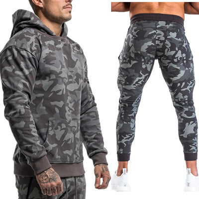 Mens Sports Suits Male Set Jogging Clothing Ropa De Marca Chandal Casual Hoodie Set Camouflage Big Pocket Cotton Dresy Tracksuit