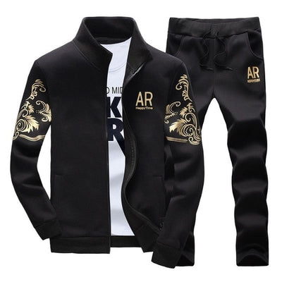 LBL Sportswear Tracksuit Men Spring Autumn Mens Track Suits 2019 Two PCS Sweat Suit Zipper Jacket+Sweatpants Male Brand Clothing