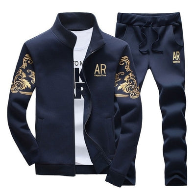 LBL Sportswear Tracksuit Men Spring Autumn Mens Track Suits 2019 Two PCS Sweat Suit Zipper Jacket+Sweatpants Male Brand Clothing