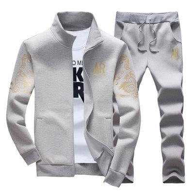 LBL Sportswear Tracksuit Men Spring Autumn Mens Track Suits 2019 Two PCS Sweat Suit Zipper Jacket+Sweatpants Male Brand Clothing