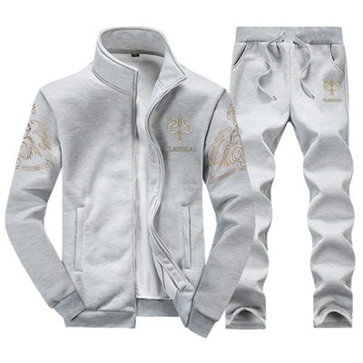 LBL Sportswear Tracksuit Men Spring Autumn Mens Track Suits 2019 Two PCS Sweat Suit Zipper Jacket+Sweatpants Male Brand Clothing